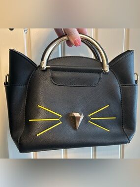 Black Cat Accent Women's Hamdbag
